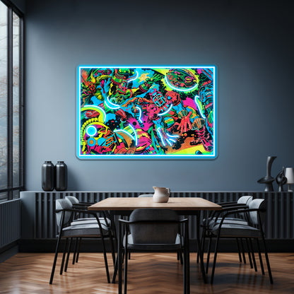 Kirby Artwork Neon Signs For Sale - Size and dimension reference