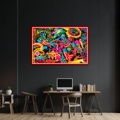 Kirby Artwork Neon Signs For Sale - Custom LED neon sign front view