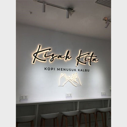 Kisah Kita 3D Backlit Channel Letters Led Light Sign - Shineneon