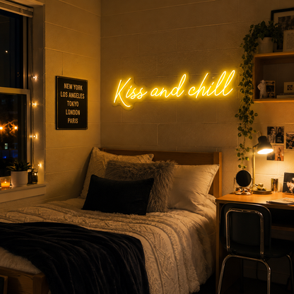 Kiss And Chill LED Neon Sign - 03 Real Lifestyle Scene