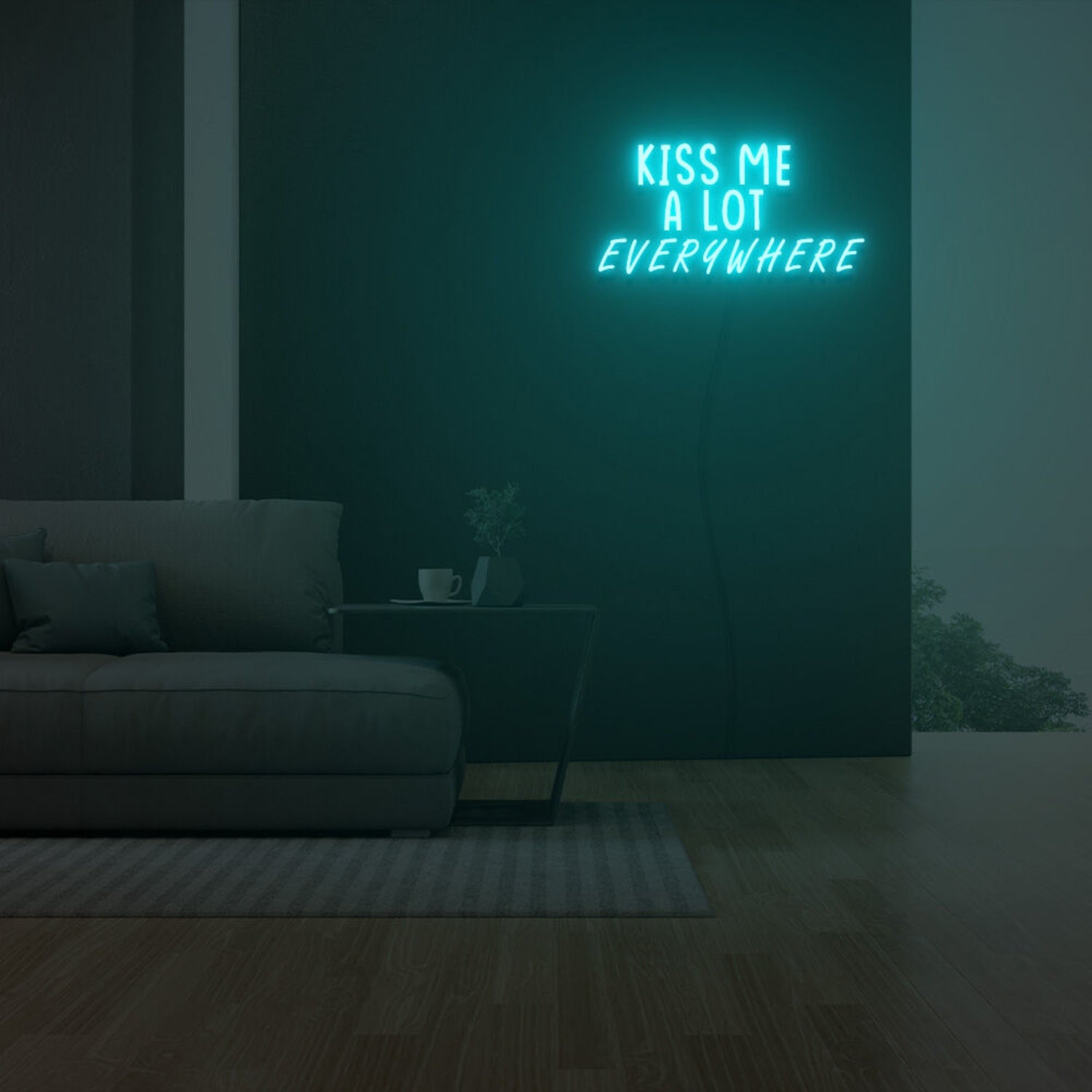 Kiss Me A Lot Everywhere Neon Sign For Home Party | Shineneon