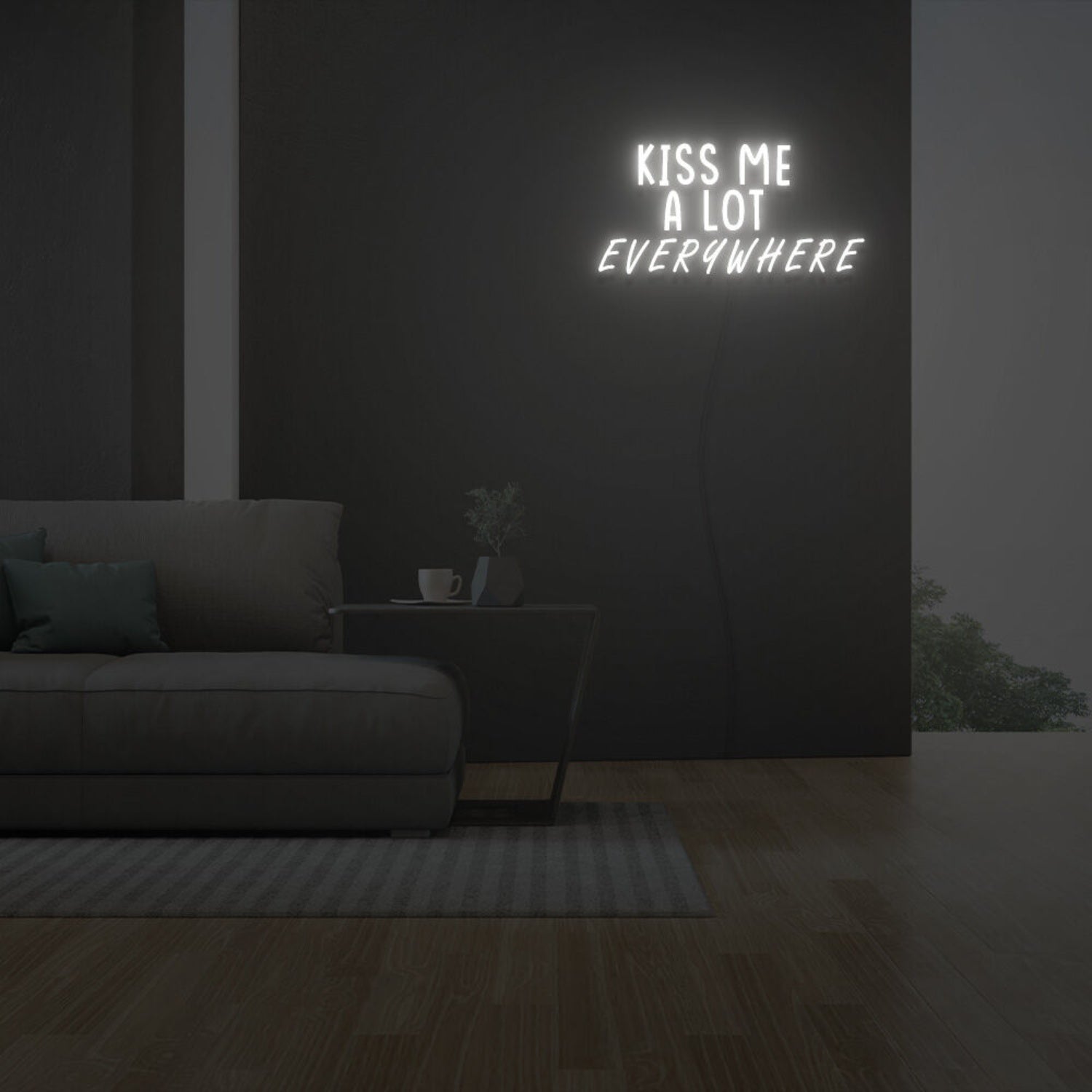 Kiss Me A Lot Everywhere Neon Sign For Home Party | Shineneon