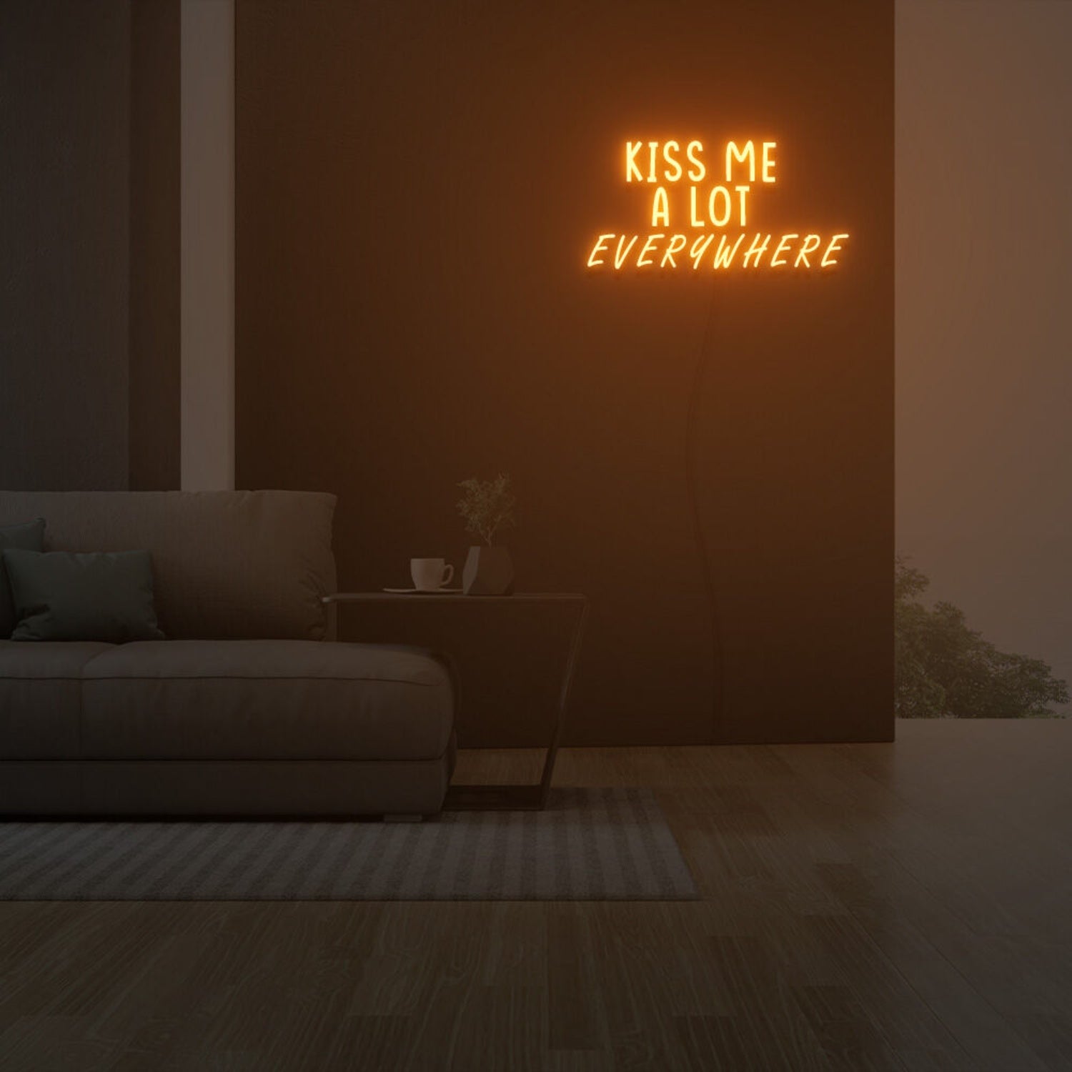 Kiss Me A Lot Everywhere Neon Sign For Home Party | Shineneon