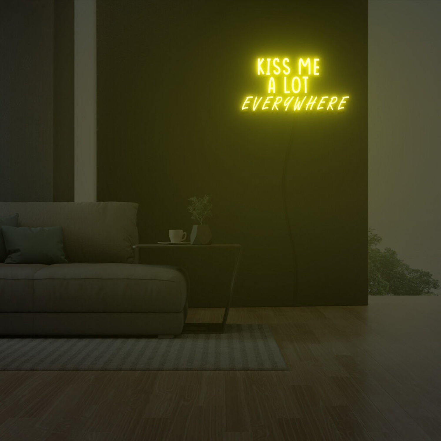 Kiss Me A Lot Everywhere Neon Sign For Home Party | Shineneon