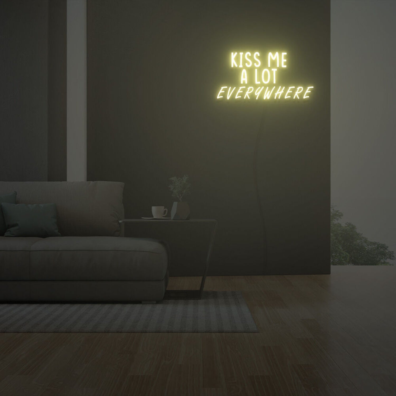 Kiss Me A Lot Everywhere Neon Sign For Home Party | Shineneon