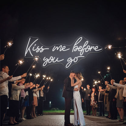 Kiss Me Before You Go Neon Signs Wall Art - Shineneon