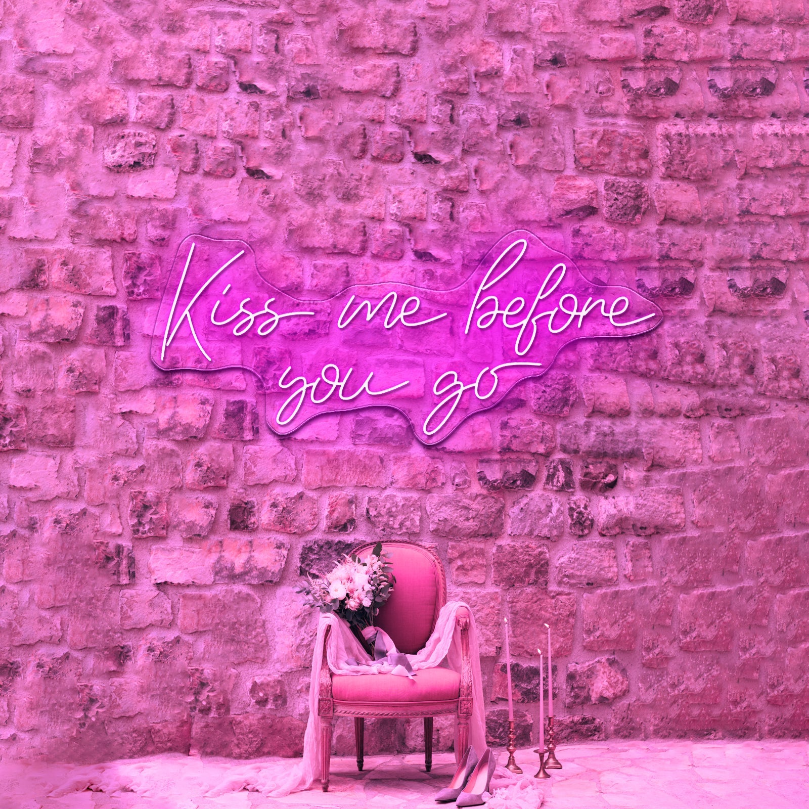 Kiss Me Before You Go Neon Signs Wall Art - Shineneon