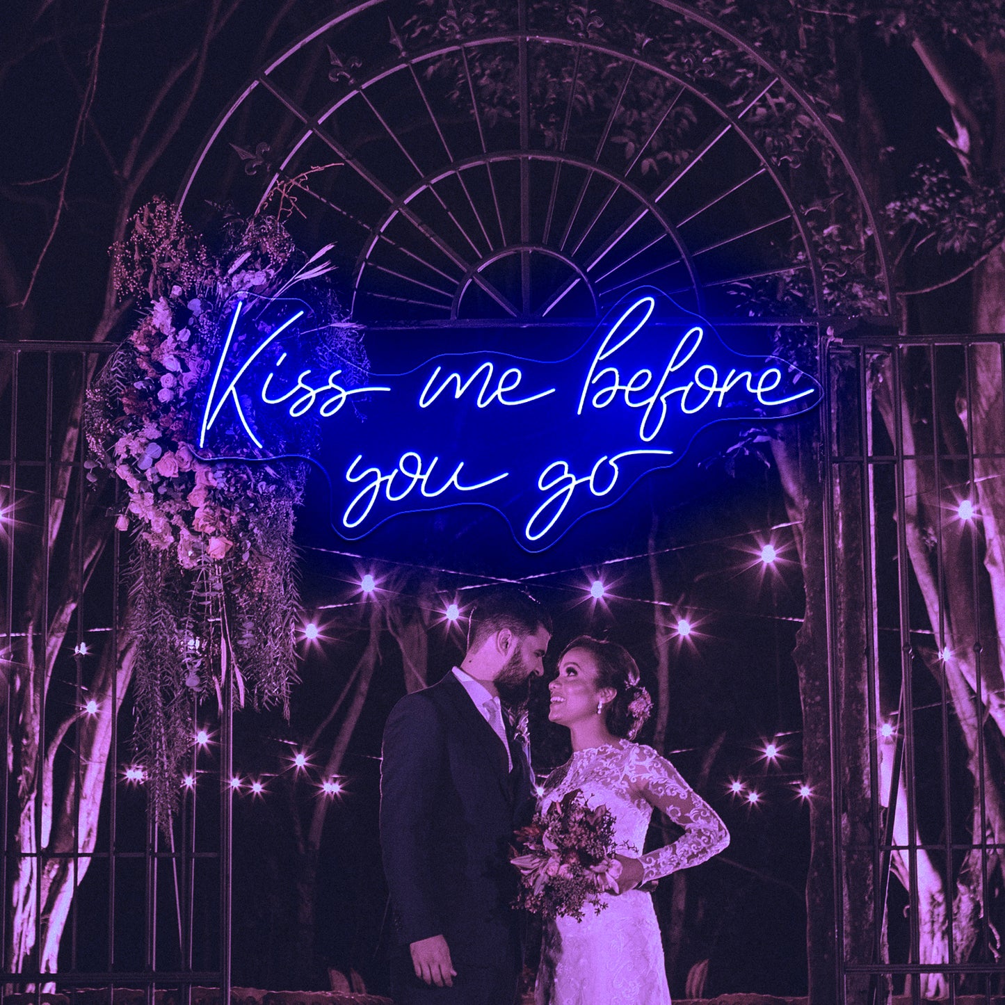 Kiss Me Before You Go Neon Signs Wall Art