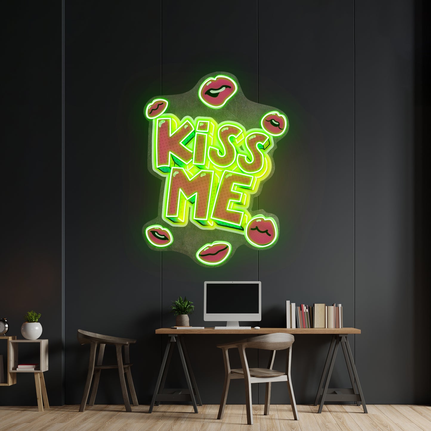 Kiss Me Custom Led Signs Artwork For Sale