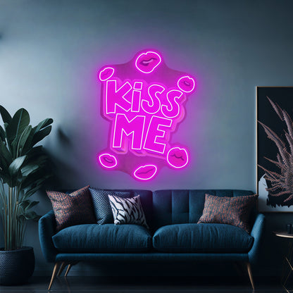 Kiss Me Custom Led Signs Artwork For Sale