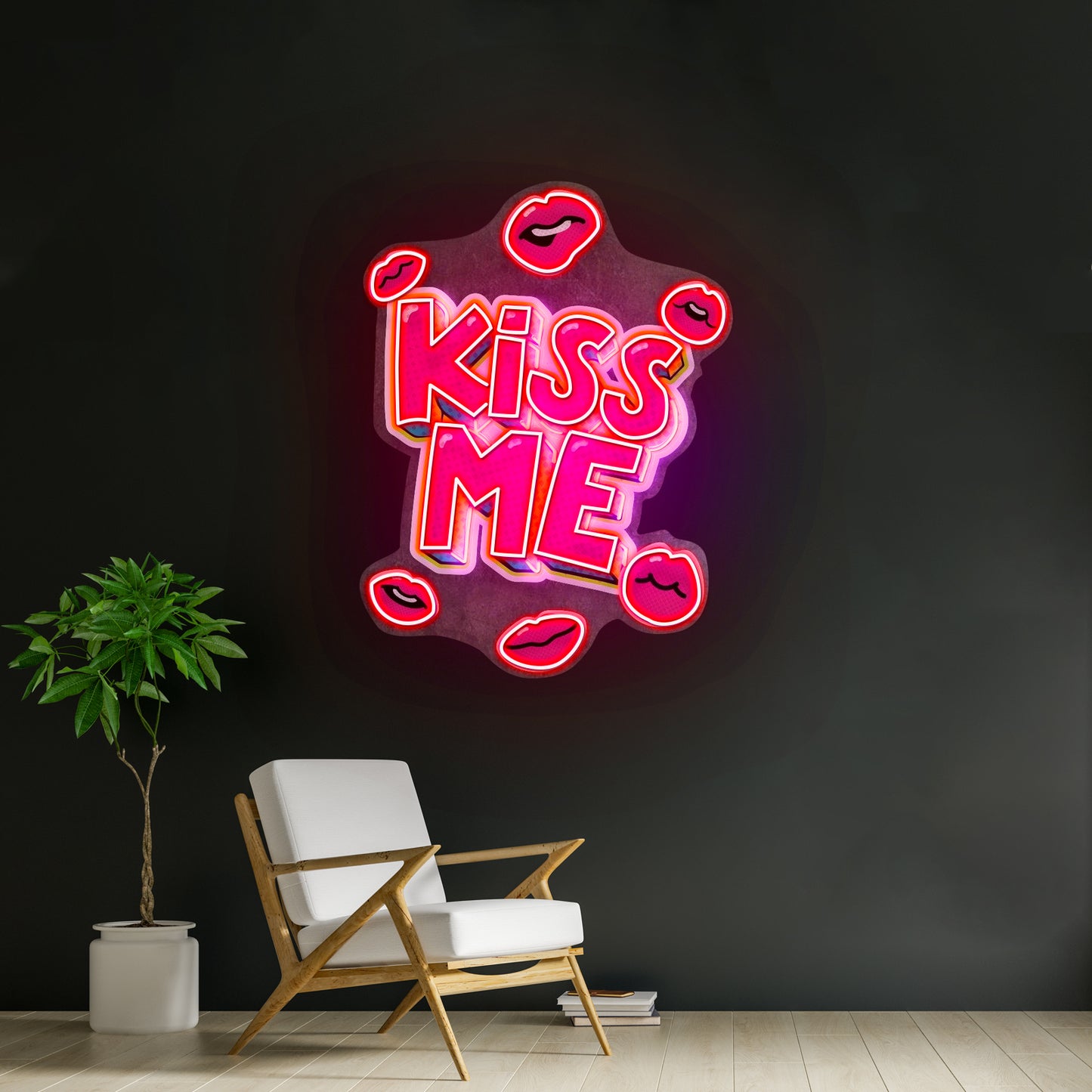 Kiss Me Custom Led Signs Artwork For Sale