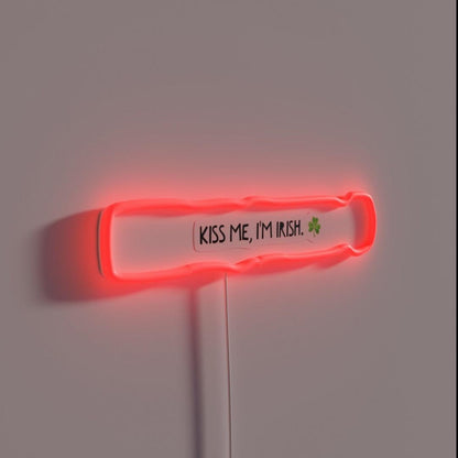 Kiss Me I M Irish Rgb Led Neon Sign Restaurant Wall Art - LED neon sign close-up detail