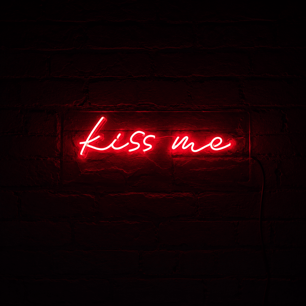 Kiss Me LED Neon Sign Bedroom Wall Art - Shineneon