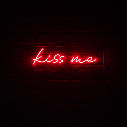 Kiss Me LED Neon Sign Bedroom Wall Art - Shineneon