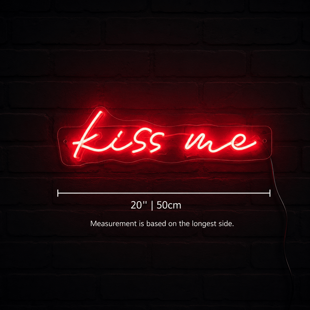 Kiss Me LED Neon Sign Bedroom Wall Art - Shineneon
