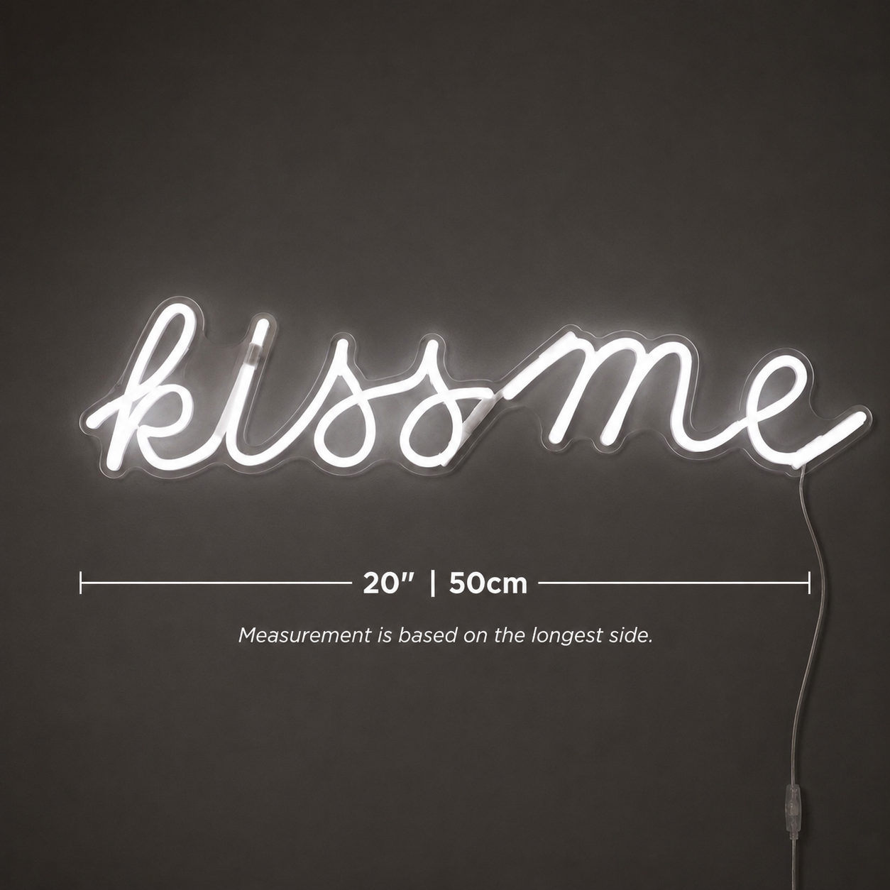 Kiss Me LED Neon Sign Wall Neon Sign - 04 Size Image