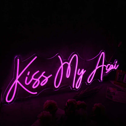 Kiss My Acai Pink Led Neon Sign | Shineneon