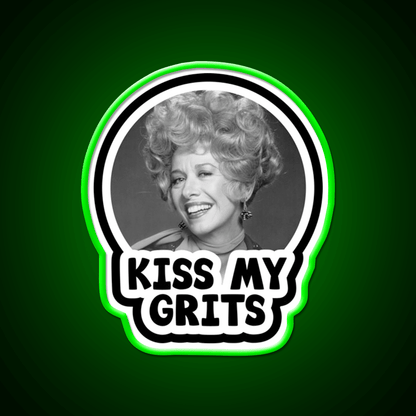 Kiss My Grits Alice Flo Mels Diner Welcome Led Neon Sign Open Sign Rgb Color - Shineneon