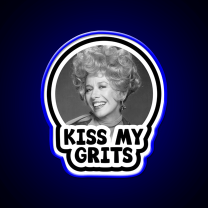 Kiss My Grits Alice Flo Mels Diner Welcome Led Neon Sign Open Sign Rgb Color - Shineneon