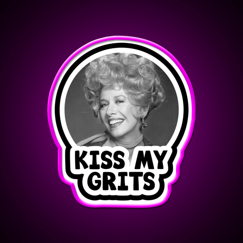 Kiss My Grits Alice Flo Mels Diner Welcome Led Neon Sign Open Sign Rgb Color - Shineneon