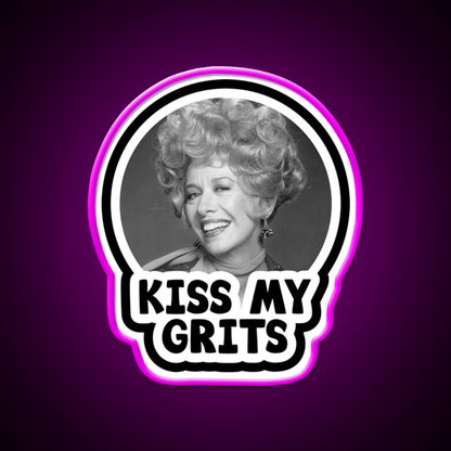 Kiss My Grits Alice Flo Mels Diner Welcome Led Neon Sign Open Sign Rgb Color - Shineneon