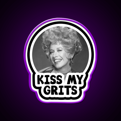 Kiss My Grits Alice Flo Mels Diner Welcome Led Neon Sign Open Sign Rgb Color - Shineneon