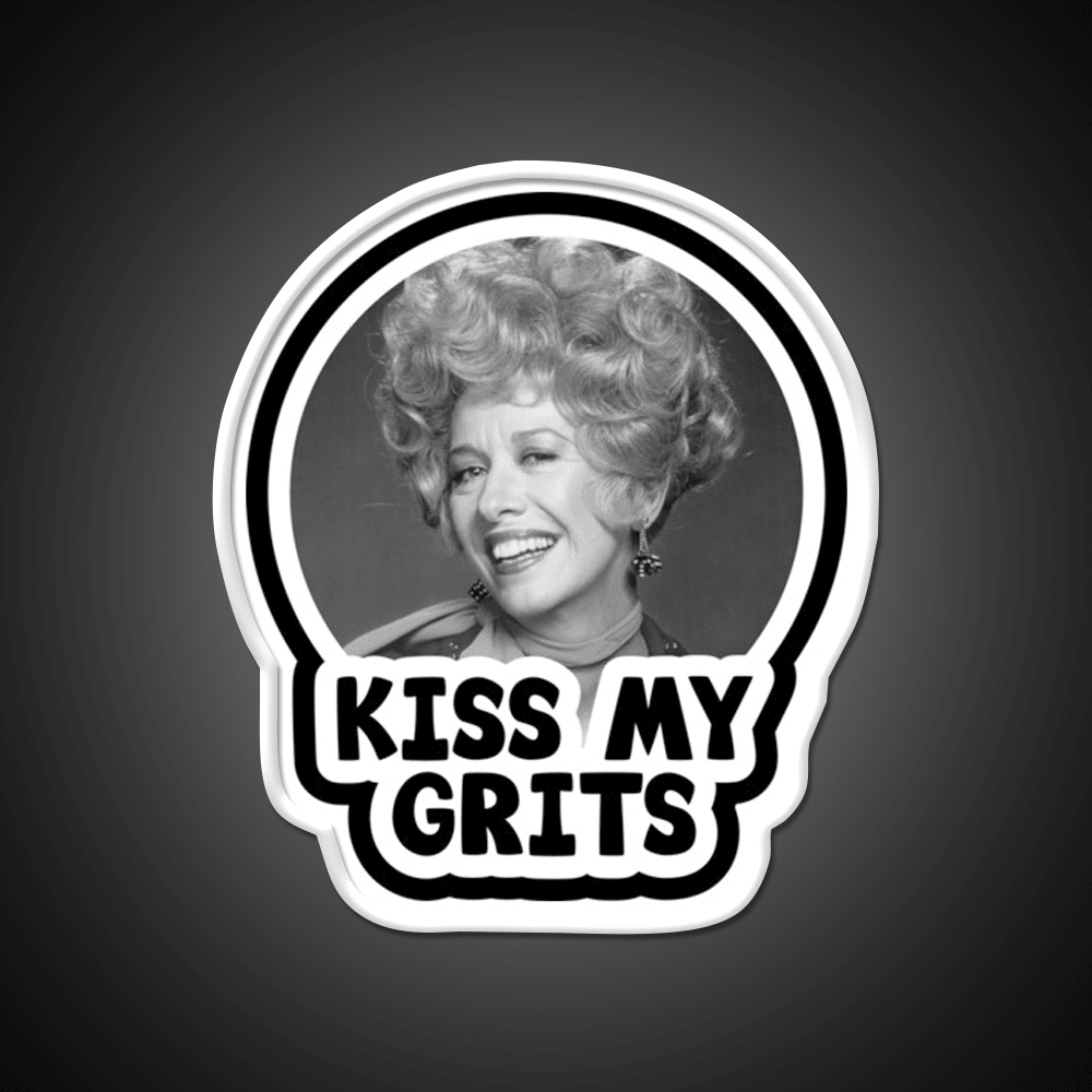 Kiss My Grits Alice Flo Mels Diner Welcome Led Neon Sign Open Sign Rgb Color - Shineneon