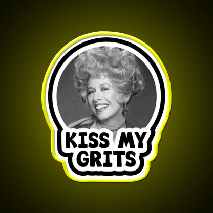 Kiss My Grits Alice Flo Mels Diner Welcome Led Neon Sign Open Sign Rgb Color - Shineneon