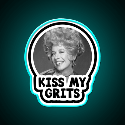 Kiss My Grits Alice Flo Mels Diner Welcome Led Neon Sign Open Sign Rgb Color - Shineneon
