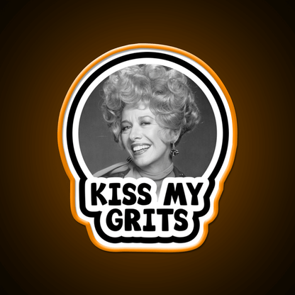 Kiss My Grits Alice Flo Mels Diner Welcome Led Neon Sign Open Sign Rgb Color - Shineneon
