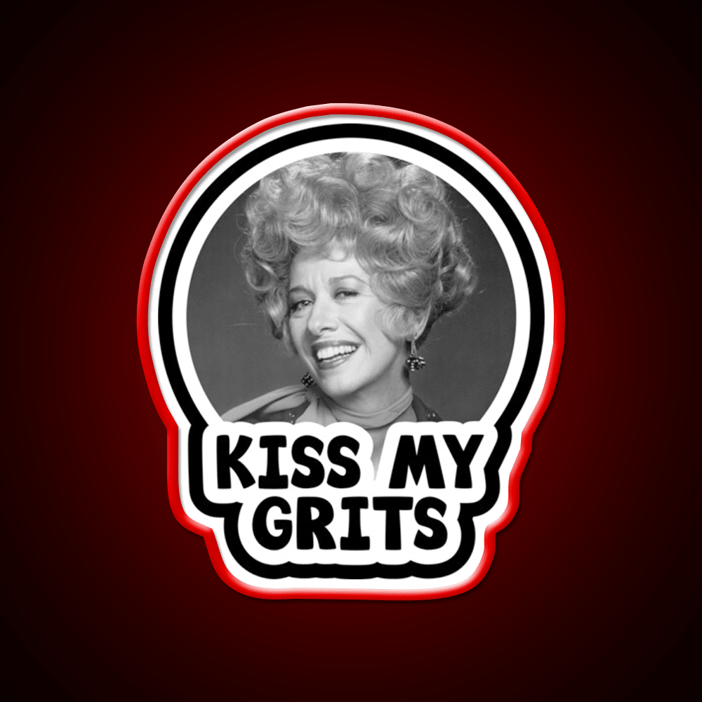 Kiss My Grits Alice Flo Mels Diner Welcome Led Neon Sign Open Sign Rgb Color - Shineneon