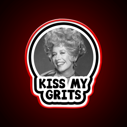 Kiss My Grits Alice Flo Mels Diner Welcome Led Neon Sign Open Sign Rgb Color - Shineneon