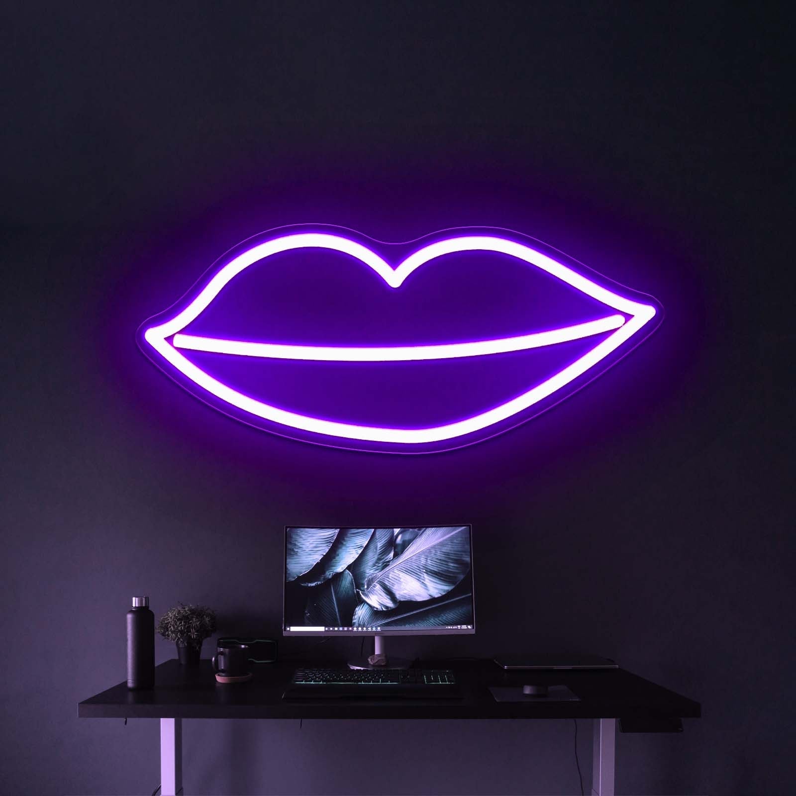 Kissy Lips Lovely Neon Signs For Sale - Shineneon