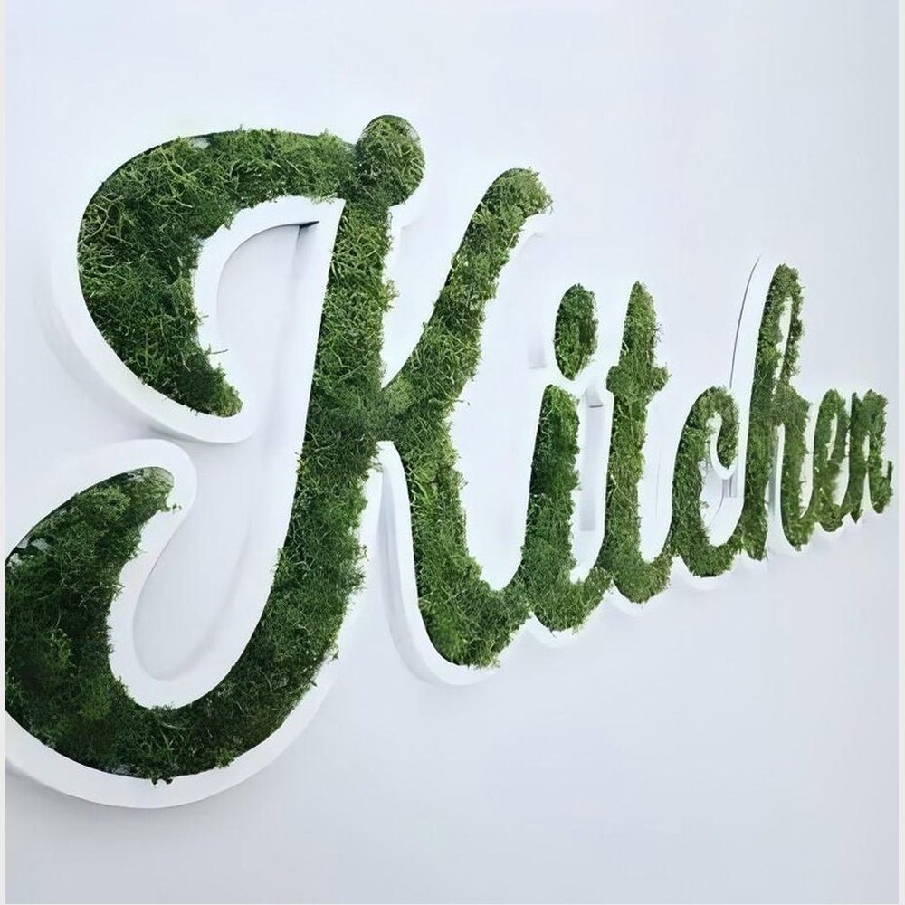 Kitchen 3D Moss Letter Sign - Shineneon