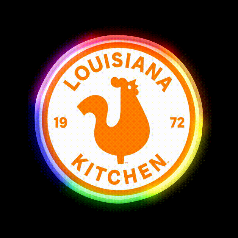 Kitchen Louisiana Popeyes Chicken Fast Food Led Neon Sign For Burger Place Rgb Color - LED neon sign close-up detail