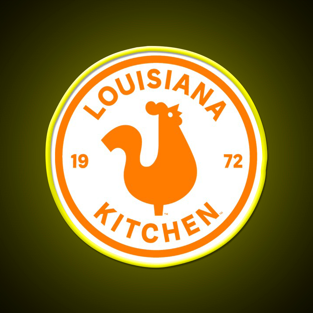 Kitchen Louisiana Popeyes Chicken Fast Food Led Neon Sign For Burger Place Rgb Color - Custom LED neon sign front view