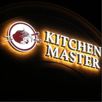 Kitchen Master 3D Frontlit And Backlit Channel Letter Led Light Sign - Shineneon