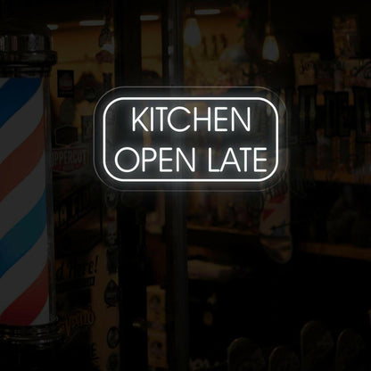 Kitchen Open Late Led Neon Sign | Shineneon