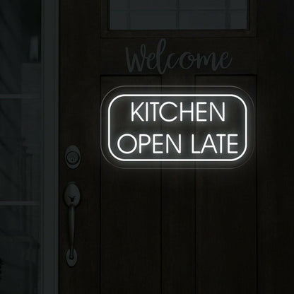 Kitchen Open Late Led Neon Sign | Shineneon