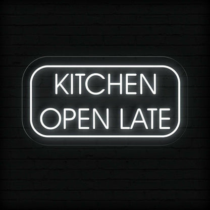 Kitchen Open Late Led Neon Sign | Shineneon