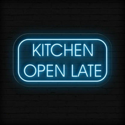Kitchen Open Late Led Neon Sign | Shineneon