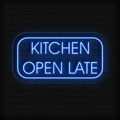 Kitchen Open Late Led Neon Sign | Shineneon