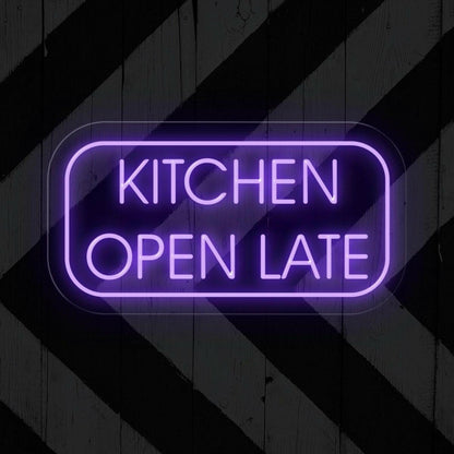 Kitchen Open Late Led Neon Sign | Shineneon