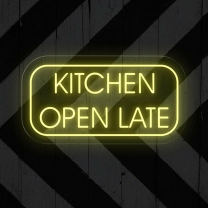 Kitchen Open Late Led Neon Sign | Shineneon
