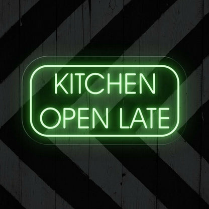 Kitchen Open Late Led Neon Sign | Shineneon