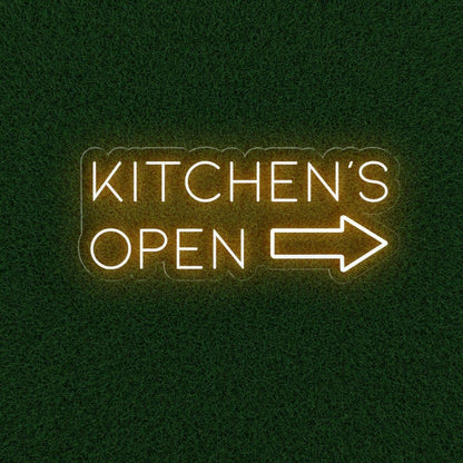 Kitchens Open Led Neon Sign With Arrow Design Modern Restaurant Cafe Decor | Shineneon