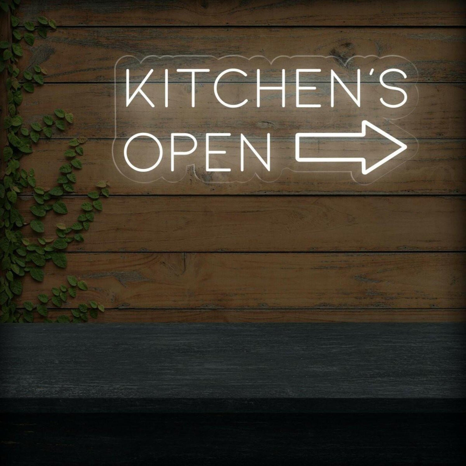 Kitchens Open Led Neon Sign With Arrow Design Modern Restaurant Cafe Decor | Shineneon