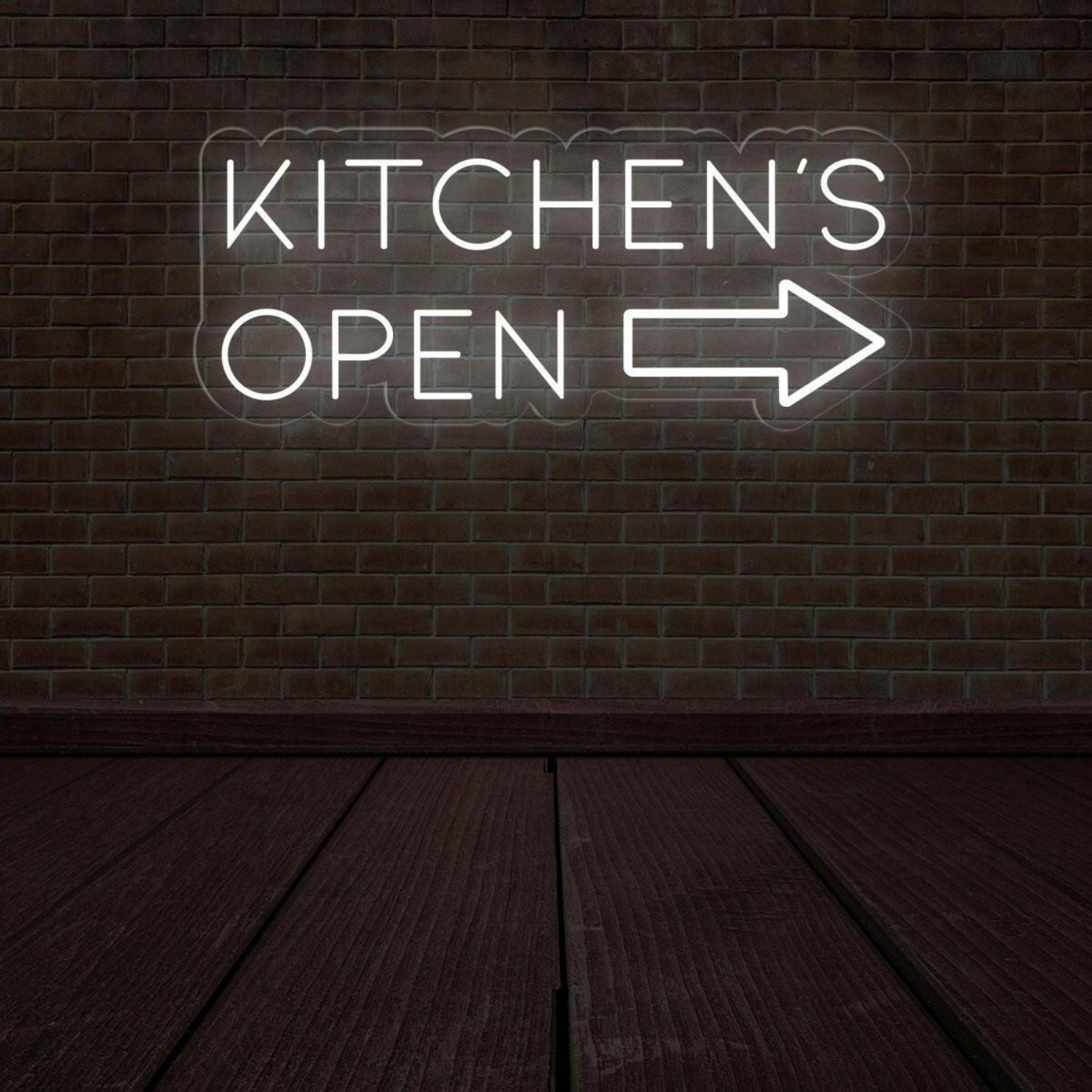 Kitchens Open Led Neon Sign With Arrow Design Modern Restaurant Cafe Decor | Shineneon