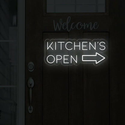 Kitchens Open Led Neon Sign With Arrow Design Modern Restaurant Cafe Decor | Shineneon