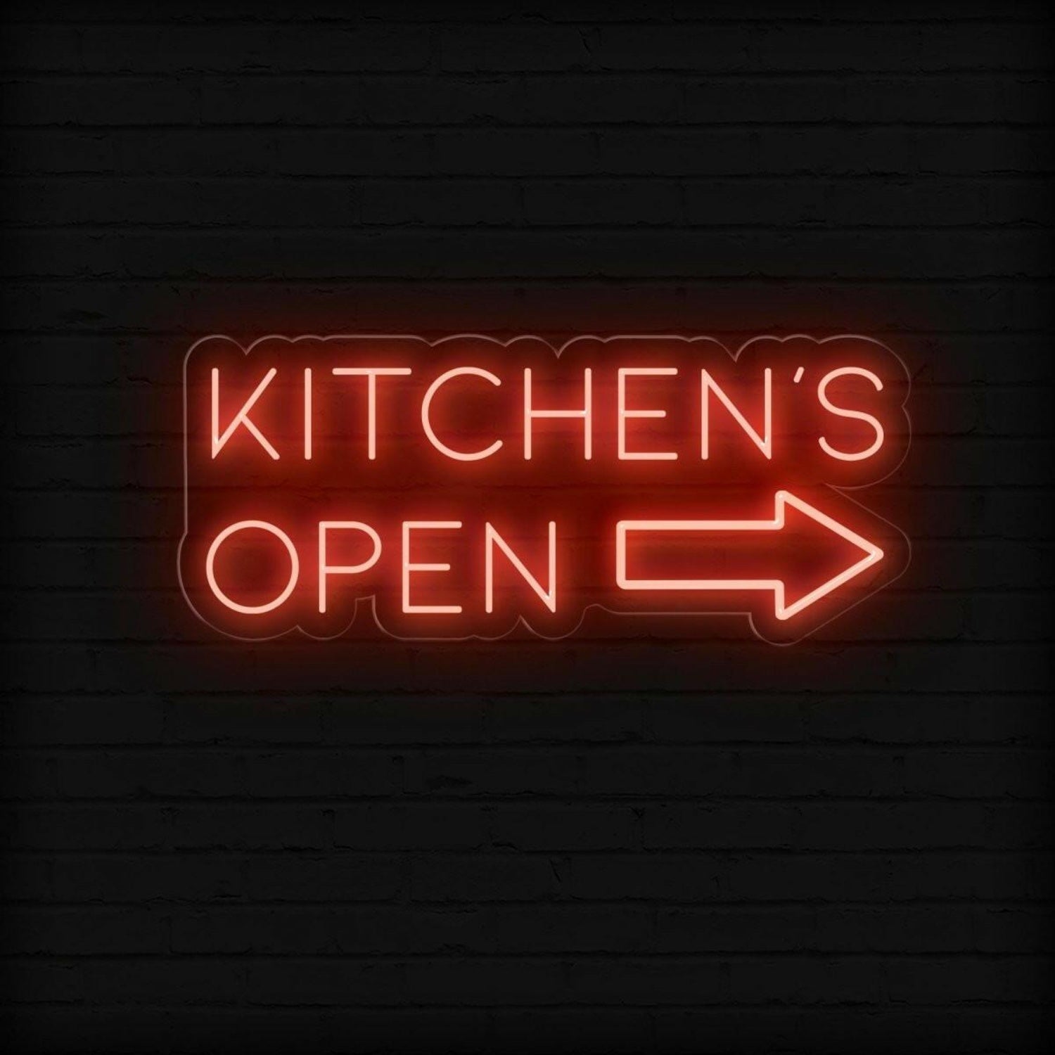 Kitchens Open Led Neon Sign With Arrow Design Modern Restaurant Cafe Decor | Shineneon